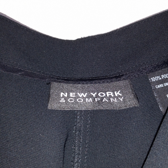 New York company wide leg polyester pants vintage size 6 P black - Picture 4 of 6